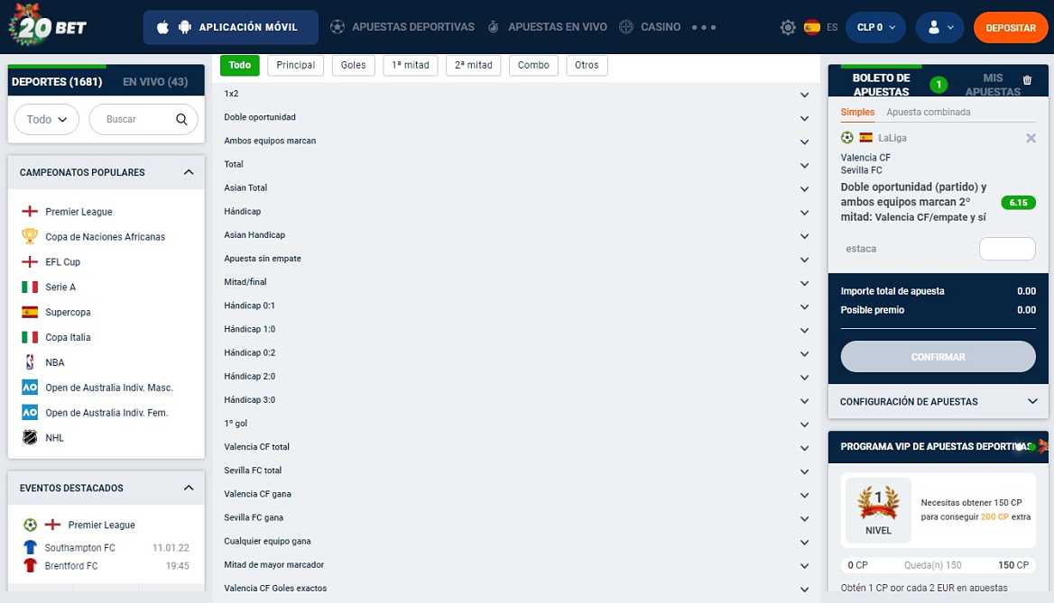 20bet casino Apuestas deportivas